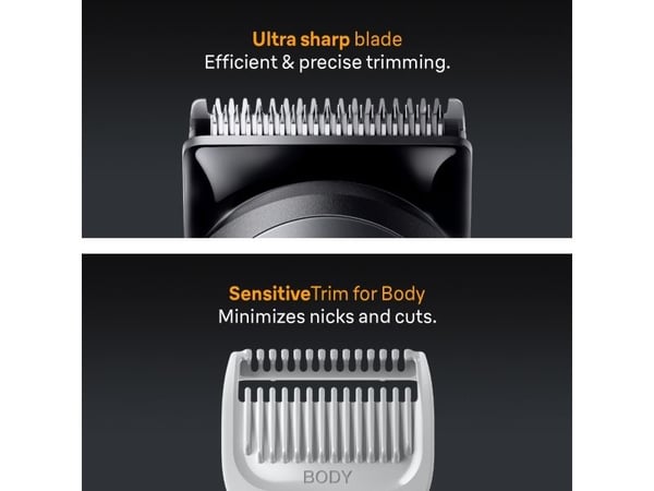 Braun AIO5520, Svart, Grå, 0,5 mm, 2,1 cm, Batteri, 120 min, Innebygd batteri