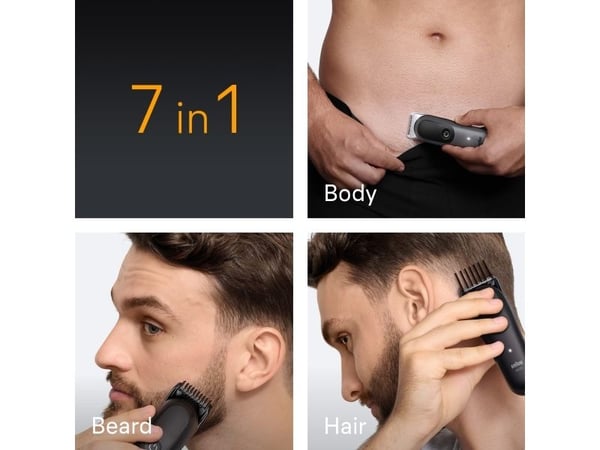 Braun AIO5520, Svart, Grå, 0,5 mm, 2,1 cm, Batteri, 120 min, Innebygd batteri