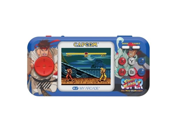 My Arcade Super Street Fighter II Pocket Player Pro, Flerfarget, D-pute, Hjem-knapp, Startknapp, 6,98 cm (2.75"), 3,5 mm, USB/batteri, AA