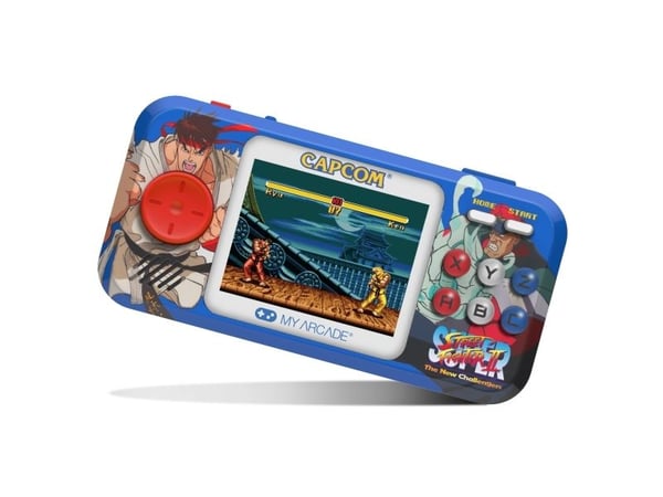 My Arcade Super Street Fighter II Pocket Player Pro, Flerfarget, D-pute, Hjem-knapp, Startknapp, 6,98 cm (2.75"), 3,5 mm, USB/batteri, AA