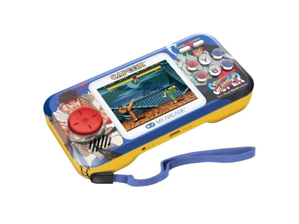 My Arcade Super Street Fighter II Pocket Player Pro, Flerfarget, D-pute, Hjem-knapp, Startknapp, 6,98 cm (2.75"), 3,5 mm, USB/batteri, AA