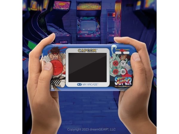 My Arcade Super Street Fighter II Pocket Player Pro, Flerfarget, D-pute, Hjem-knapp, Startknapp, 6,98 cm (2.75"), 3,5 mm, USB/batteri, AA
