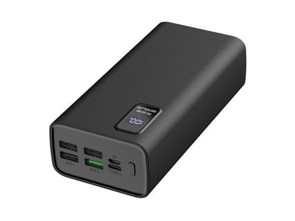 Platinet PMPB30WQC728B, 30000 mAh, Lithium Polymer (LiPo), 3,7 V, Sort