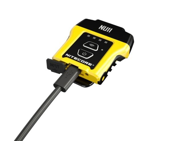 Nitecore NU11, Hodebåndslommelykt, Sort, Gult, Plast, 1 m, IPX5, 2 lamper