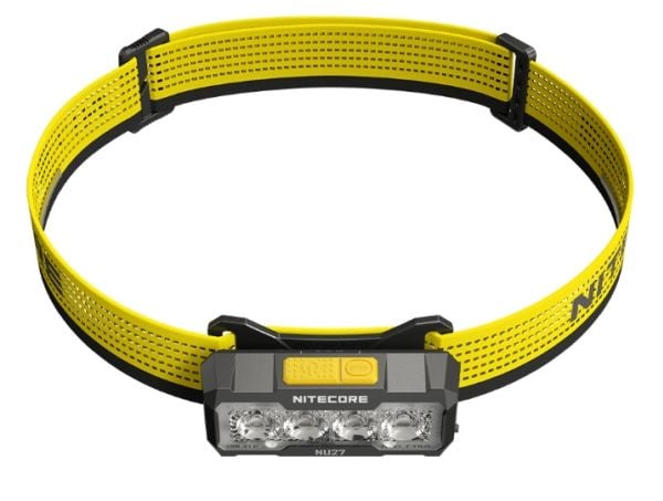 Nitecore NU27, Hovedbånd lommelygte, Sort, Gul, Polykarbonat (PC), 1 m, IP66, LED