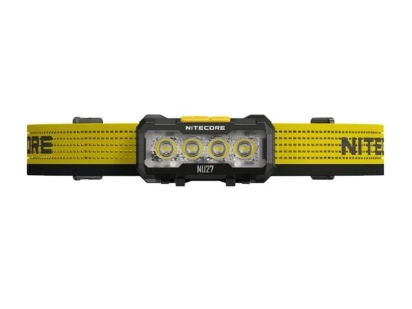 Nitecore NU27, Hovedbånd lommelygte, Sort, Gul, Polykarbonat (PC), 1 m, IP66, LED