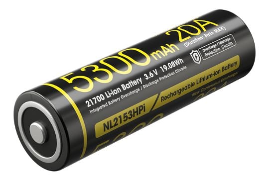 Nitecore NL2153HPI, Ladattava akku, Litiumioni (Li-Ion), 3,6 V, 1 kpl, 5300 mAh, 19,08 Wh