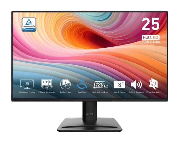 MSI Pro MP252 E2 dataskjerm 62,2 cm (24,5") 1920 x 1080 piksler Full HD LED Svart