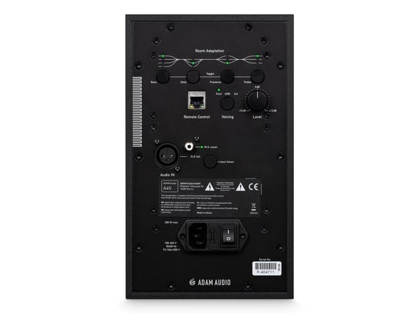 Adam Audio A4V, 2-veis, Koblet med ledninger (ikke trådløs), 52 - 45000 Hz, Sort