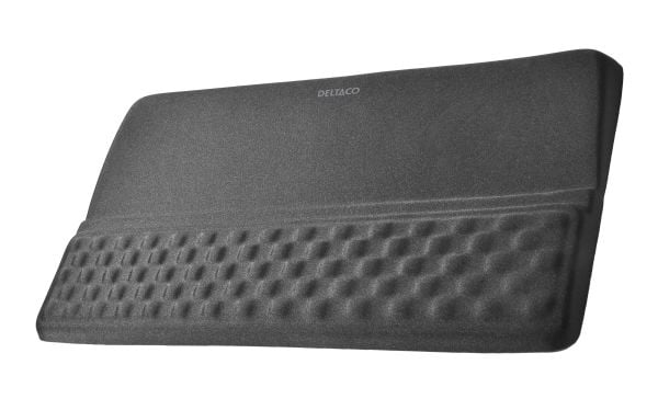 DELTACO - Wrist pad with integrated keyboard stand - ergonomic - svart