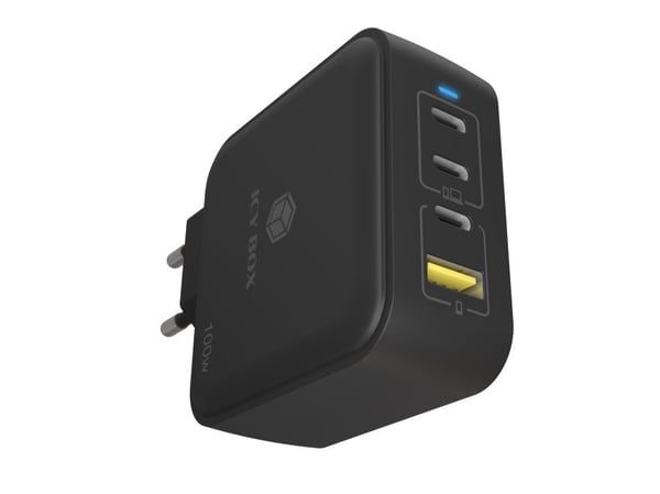 ICY BOX IB-PS1040-PD, inomhus, AC, 20 V, Svart