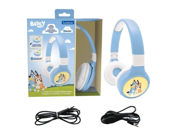 BLUEY 2-i-1 Bluetooth® og kablede comfort sammenleggbare hodetelefoner