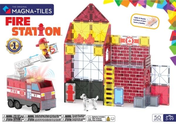 MAGNA-TILES Brandstation med ljus och ljud, 50 delar