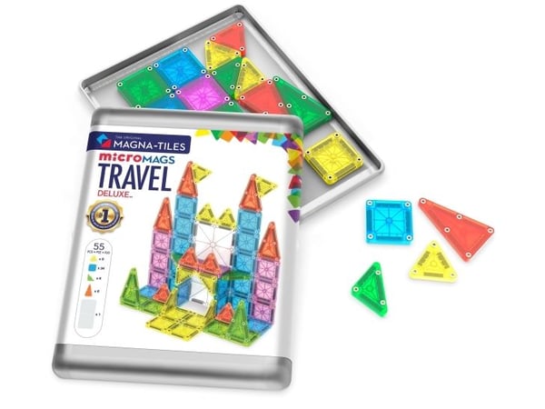MAGNA-TILES® microMAGS Deluxe resekit i ask, 55 delar