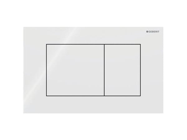Geberit Sigma40 ohjauslevy - Kaksoishuuhteluneliö Valkoinen