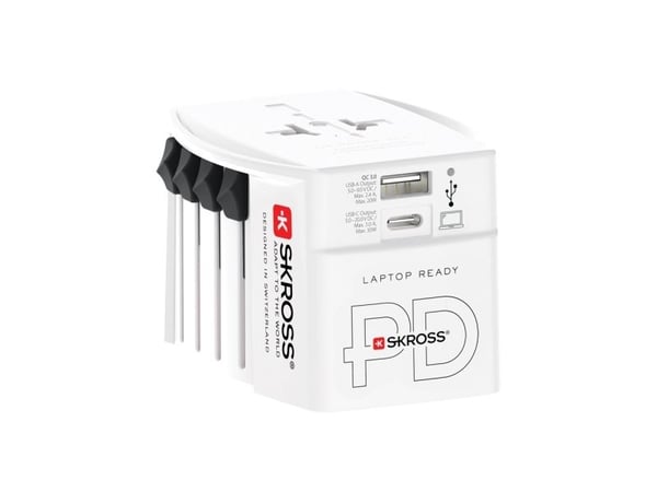 Världsreseadapter MUV USB AC30PD USB-A+USB-C PD 30W Ojordad