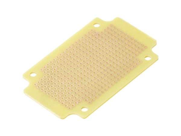 TRU COMPONENTS 98003C10 printplate for eksperimenter, hardt papir (L x B) 76,5 x 46,5 mm, 35 µm rutenett, 2,54 mm, 1 stk