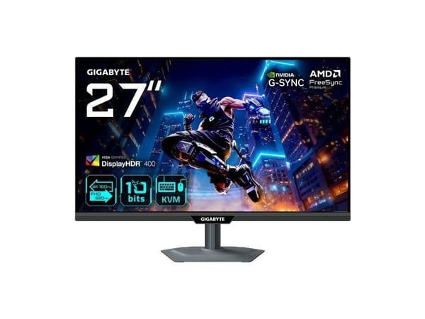 Gigabyte M27UP - LED-skjerm - gaming - 27" - 3840 x 2160 4K @ 160 Hz - SS IPS - 350 cd/m² - 1000:1 - DisplayHDR 400 - 1 ms - 2xHDMI, DisplayPort, U...