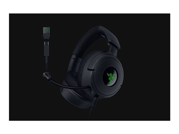 Razer Kraken V4 - Hodesett - full størrelse - Bluetooth / 2,4 GHz radiofrekvens - trådløs, kablet - USB-A, USB-C