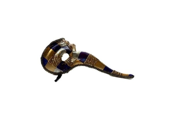 Venezia halvmaske, lilla og guld