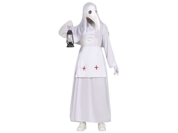 Hvid pestdoktor kostume