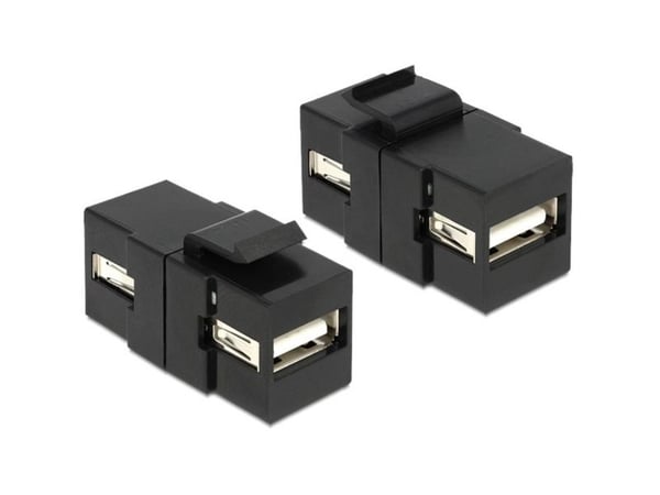 Delock - Trapetsjack - USB Type A - svart