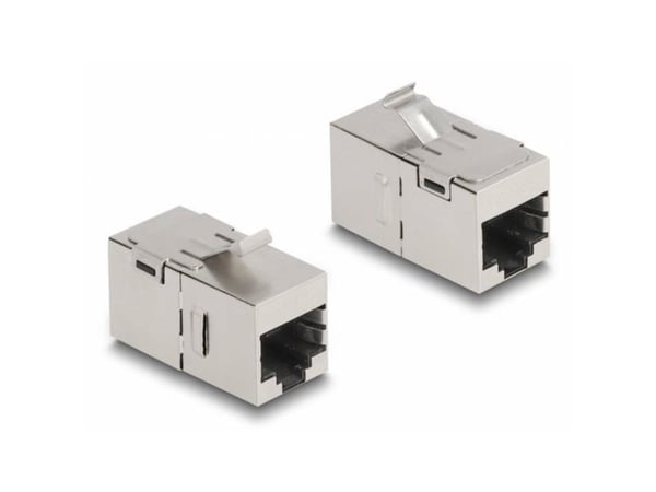 Delock - Keystone-kopler - RJ-45 (hunn) - STP - CAT 6a (en pakke 2)