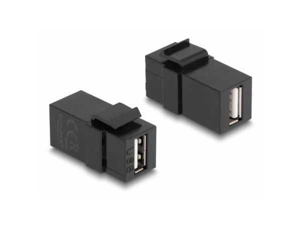 Delock - Modulär insättning - USB Type A - svart