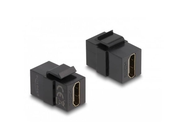 DeLOCK 87875, litteä, musta, HDMI, HDMI, HDMI, naarasliitin