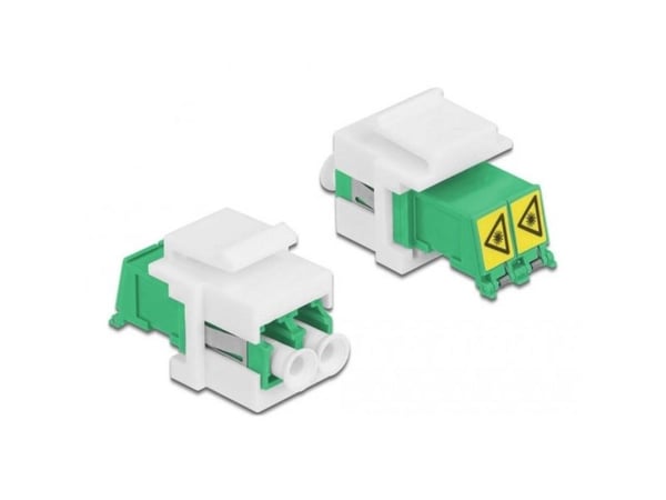 Delock - Modulär insats (koppling) - LC SM X 2 - vit, grön