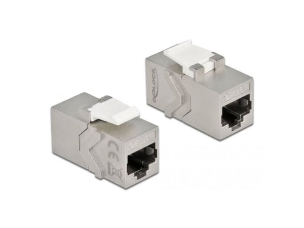 Delock - Modulaarinen liitin (kytkin) - RJ-45 - valkoinen, hopea