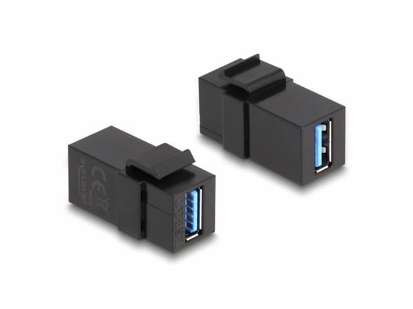 Delock - Modulinnlegg - USB 3.0 Type A - svart