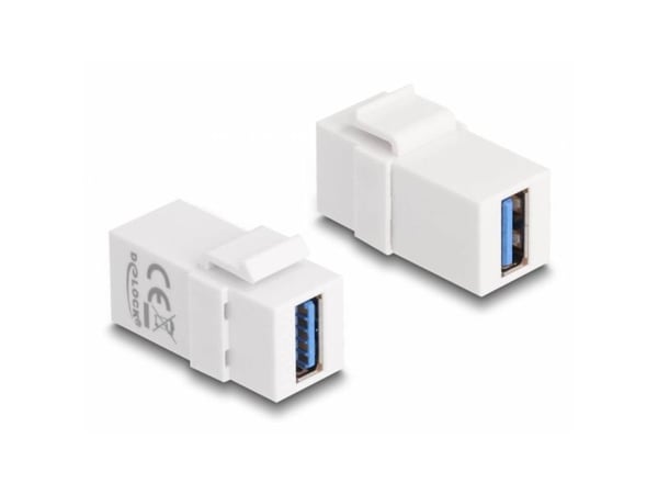 Delock - Modulär insättning - USB 3.0 Type A - vit