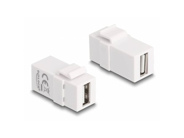 Delock - Modulär insättning - USB 2.0 Type A - vit