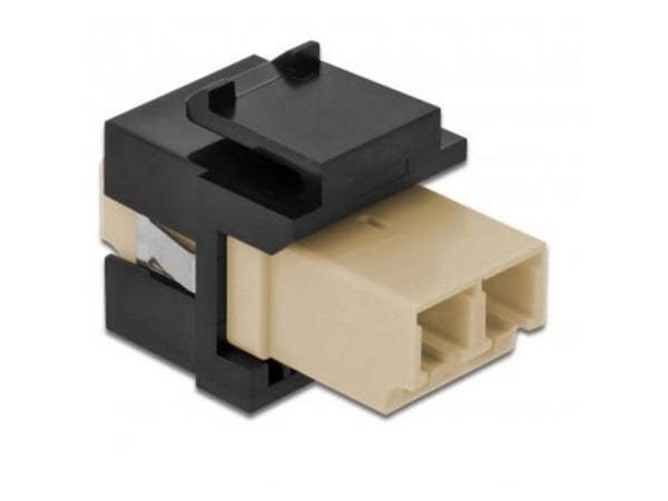 Delock - Modulaarinen upotus - LC x 2 - musta, beige