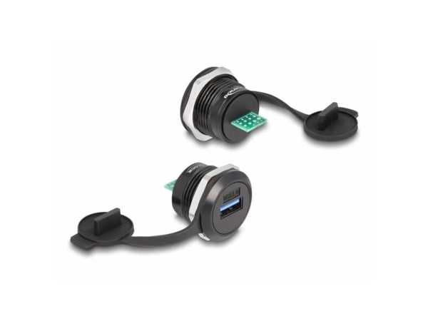 DeLOCK 87821, Musta, USB 3.2 Gen 1 Type-A, 8 x PCB, Naaras, Uros, Muovi