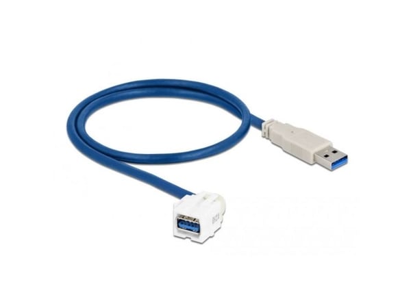 DeLOCK 86871, Tasainen, Valkoinen, USB A, USB A, Naaras, Uros