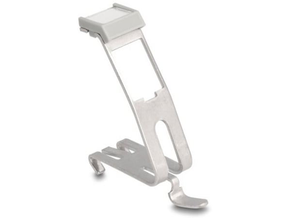 Delock - Modular insert holder - with labeling field 1 port, metal - DIN-skinnemonterbar