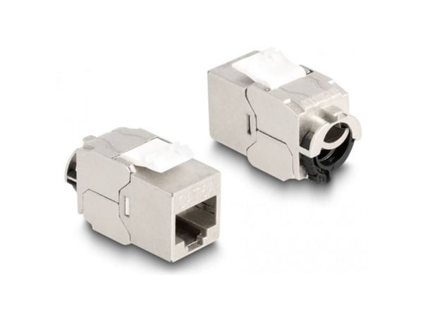 Delock Keystone Module RJ45 jack til LSA Cat.6A STP med låseklips og uten kabelbånd