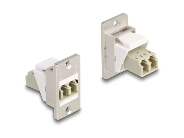 Delock Panel Mount Keystone Module valokuitu LC duplex naaras naaras kartiomainen