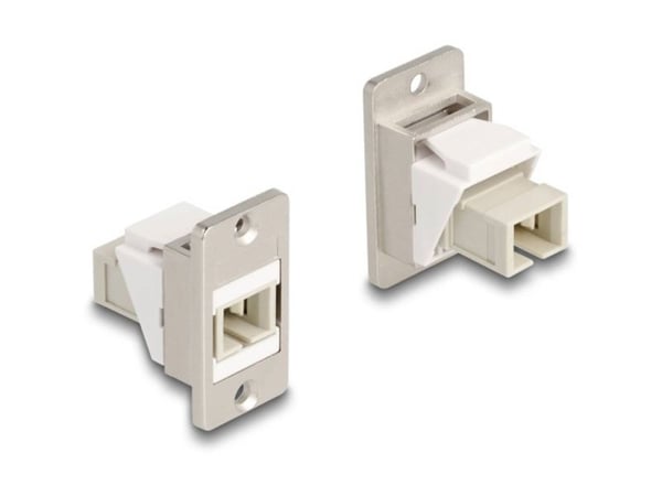 Delock - Modulinnlegg - panelmonterbar - SC - hvit, beige, sølv