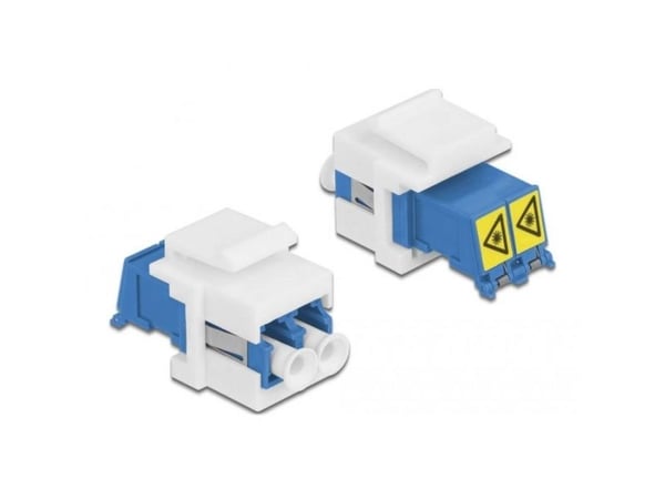Delock - Modulär insats (koppling) - LC SM X 2 - vit, blå