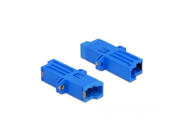 Delock - Verkkoliitin - E2000 single-mode (naaras) - E2000 single-mode (naaras) - valokuitu - simplex - sininen