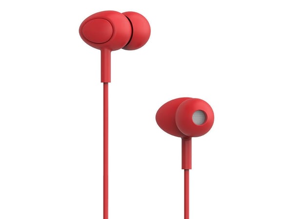 Tellur røde kablede in-ear-øretelefoner med mikrofon