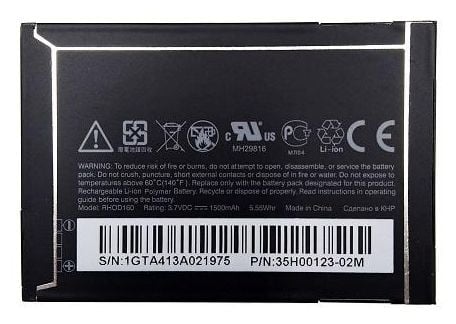 Extra Digital DV00DV6057, Batteri, HTC, Legend, G6, Wildfire G8, Droid Eris, Sort, 1500 mAh, 3,7 V