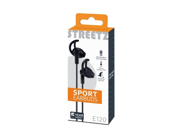 Streetz HL-W100, Koblet med ledninger (ikke trådløs), Samtaler/musikk, 20 - 20000 Hz, 10 g, Hodesett, Svart