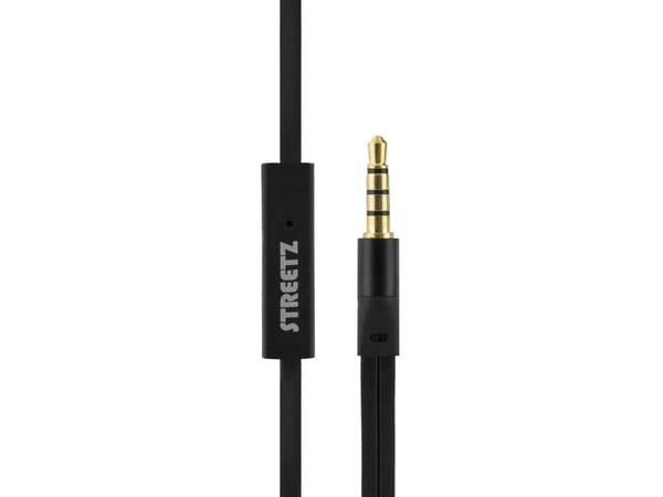 Streetz HL-W100, Koblet med ledninger (ikke trådløs), Samtaler/musikk, 20 - 20000 Hz, 10 g, Hodesett, Svart