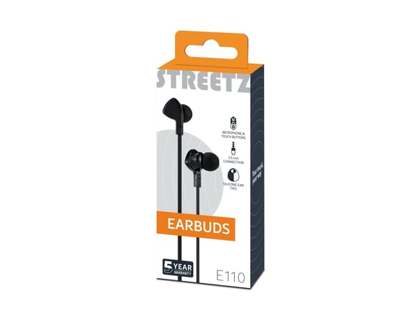 Streetz HL-W102, Koblet med ledninger (ikke trådløs), Samtaler/musikk, 20 - 20000 Hz, 10 g, Hodesett, Svart