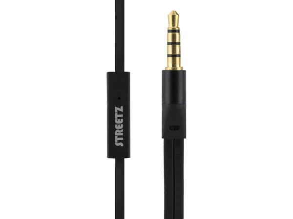 Streetz HL-W102, Koblet med ledninger (ikke trådløs), Samtaler/musikk, 20 - 20000 Hz, 10 g, Hodesett, Svart