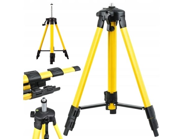 Extralink Rinkinys POZIOMICA LASEROWA KRZYOWA PASZCZYZNOWA LASER 4D ZE STATYWEM, 16 m, 0,1 mm/m, 1°, Pyörimistaso, musta, Keltainen, Akryylinitriil...
